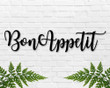Bon Appetit Sign Bon Appetit Metal Sign Metal Word Sign Kitchen Sign Kitchen Kitchen Wall D?cor Dining Room Decor Metal Art | Rosabella Print Cut Metal Sign 8x8in