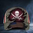 Mississippi State Pirate Flag Hat Cross Bones American Flag Hats Merch Classic Cap