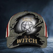 In A World Full Of Princess Be A Witch Halloween Baseball Cap Usa Flag Halloween Merch Gift Classic Cap