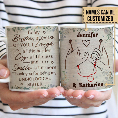 Personalized Creations Customized Gifts Knitting Bestie Because Of You Custom Mugs