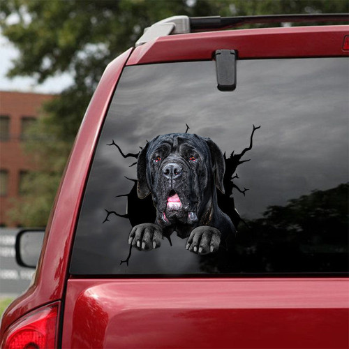 Neapolitan Mastiff Crack Decal For Car Window Funny Faces Face Stickers Gifts For Bakers, Sports Car Stickers