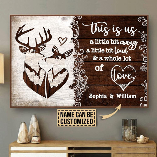 Customized s Personalized Gifts Deer Wood This Is Us  Poster Canvas Art, Toptrendygear Framed Matte Canvas Prints