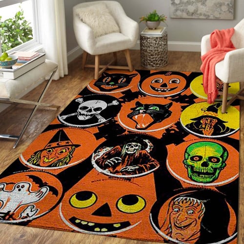 Limited Edition Halloween Area Rug Carpet Vintage Home Decor Gift Idea Oe7