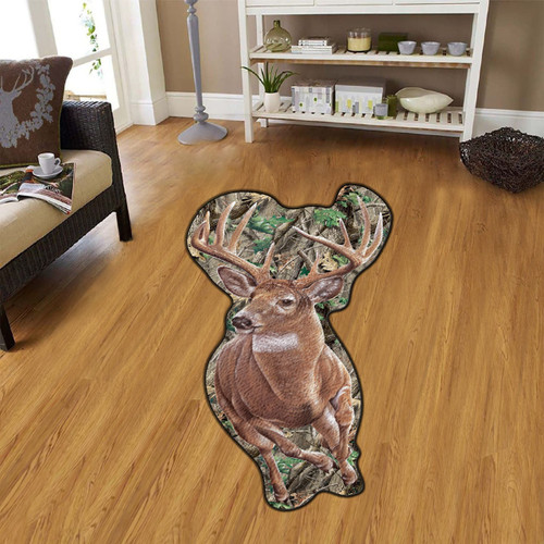 Deer Hunting Home Decor Custom Shape Rug Carpet