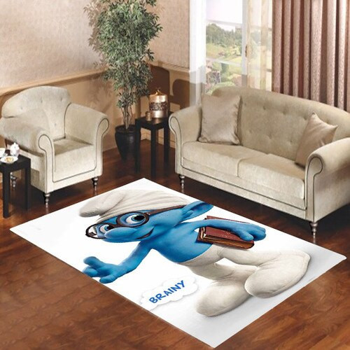 Brainy Smurf Cartoon Area Rugs For Living Room Rectangle Rug Bedroom Rugs Carpet Flooring Gift RS135190