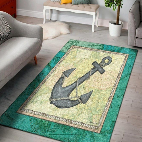 Anchor Nautical Ocean Area Rugs For Living Room Rectangle Rug Bedroom Rugs Carpet Flooring Gift TTG133275