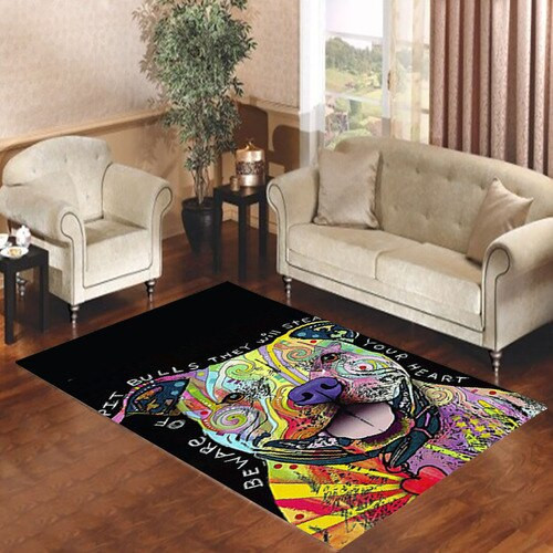 Dog Abstract Pitbull Rectangle Rug Decor Area Rugs For Living Room Bedroom Kitchen Rugs Home Carpet Flooring TTG012396
