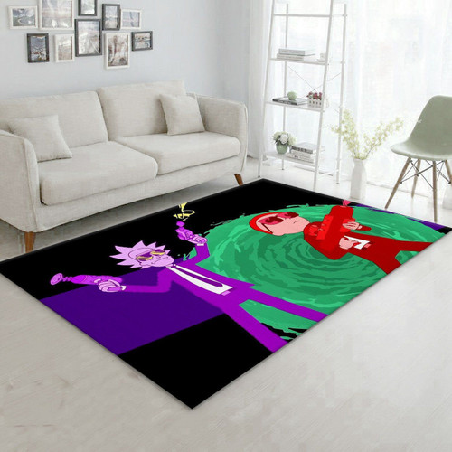 Rick And Morty Abstract For Christmas Bedroom Rectangle Area Rugs Carpet For Living Room, Bedroom, Kitchen Rugs, Non-Slip Carpet Rp124571