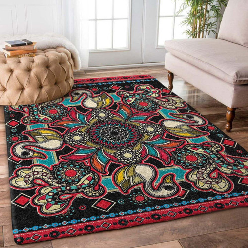 Swan Coloring Page In Ethnic Style Rectangle Area Rugs Carpet For Living Room, Bedroom, Kitchen Rugs, Non-Slip Carpet Rp125936
