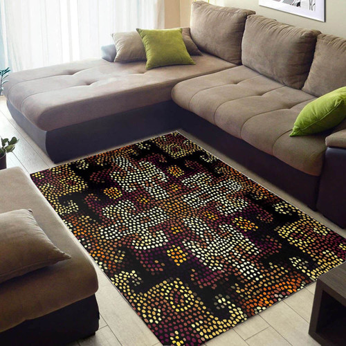 Holiday African American Black Art Ethnic Seamless Pattern Area Rug Home Decor