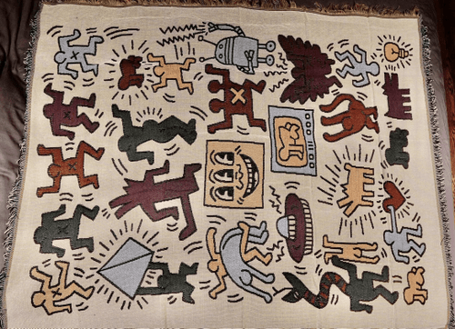 Keith Haring Graffiti Casual Tapestry Blanket Throws