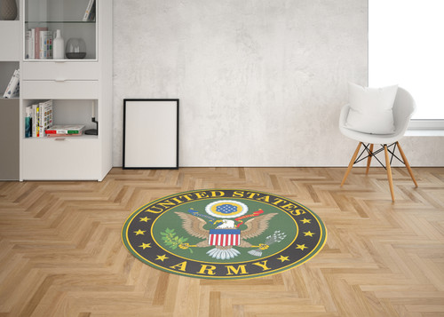 United State Army Round Mat Round Floor Mat Room Rugs Carpet Outdoor Rug Washable Rugs