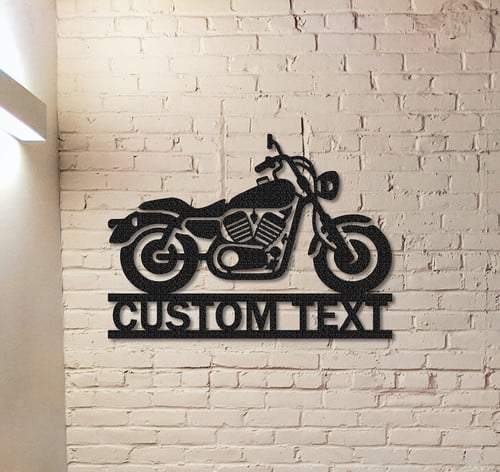 Personalized Motorcycle Metal Sign Motorcross Fathers Day Gift, Motor Bike Gift, Biker Name