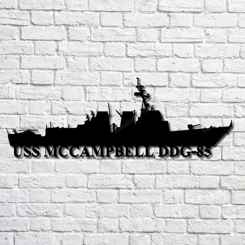 Uss Mccampbell Ddg85 Navy Ship Metal Art, Custom Us Navy Ship Cut Metal Sign, Gift For Navy Veteran, Navy Ships Silhouette Metal Art, Navy Laser Cut Metal Signs