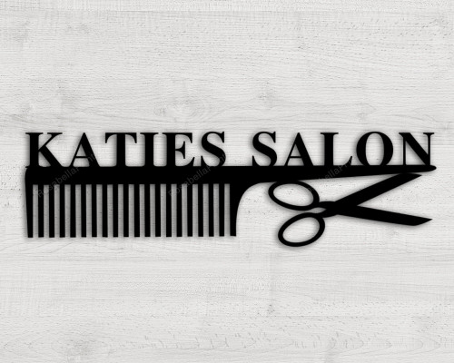 Hair Studio Sign, Custom Hair Salon Sign, Barber Shop Sign, Personalized Salon Sign, Salon Decor, Hair Stylist Gift, Cosmetologist Gift, Laser Cut Metal Signs