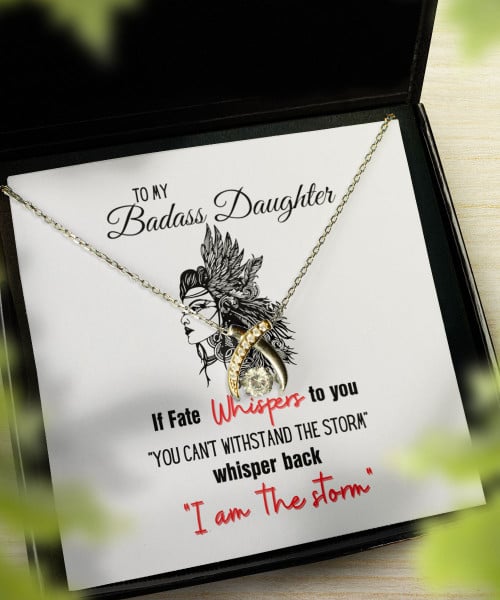 Daughter Jewellry If Fate Whispers To You Gift For Daughter Wishbone Dancing Necklace Toptrendygear