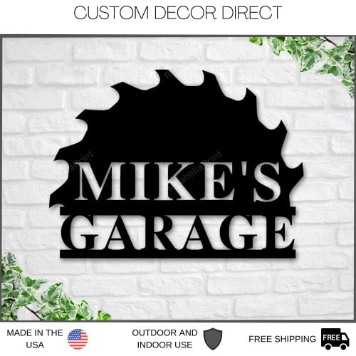 Christmas Gift, Personalized Gift For Him, Husband Gift, Custom Garage Sign, Metal Shop Sign, Metal Workshop Sign, Metal Sign, Bestseller Laser Cut Metal Signs