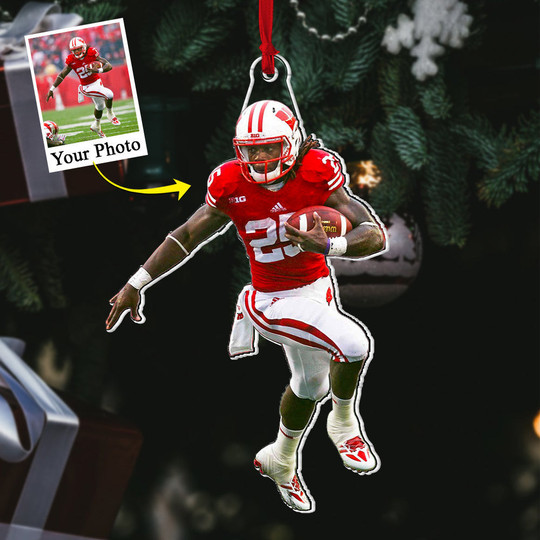 Custom Photo American Football Player Acrylic Ornament Gift For Football Lovers
