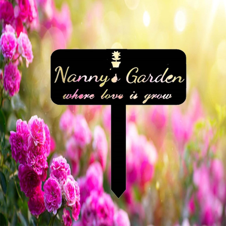 Custom Garden Sign Metal Garden Sign Personalized Garden Stake Garden Decor Garden Art Metal Yard Art Personalized Gardener Gift