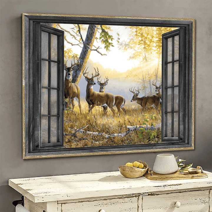 Whitetail deer hunting lover HA0230 TNT Poster Canvas Art, Toptrendygear Framed Matte Canvas Prints