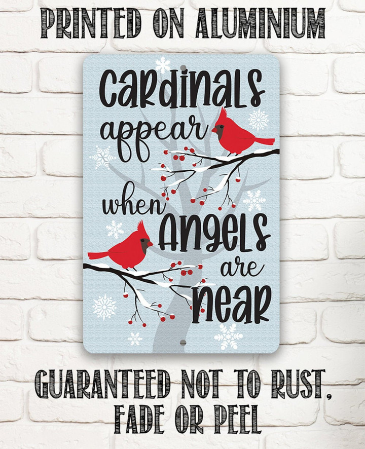 Cardinals Appear Aluminum Tin Awesome Metal Poster