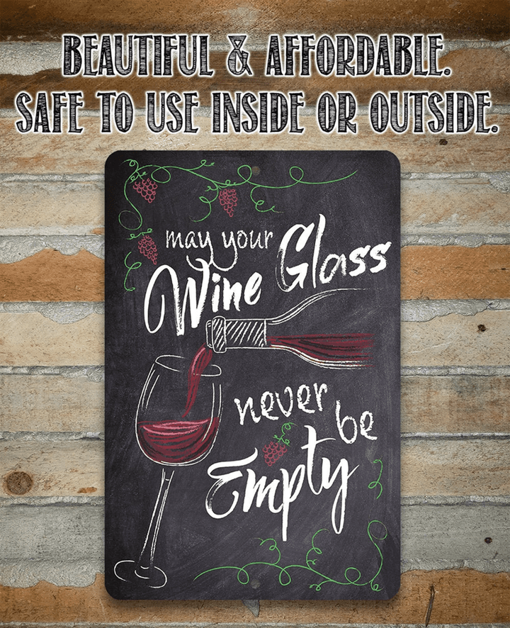 May Your Wine Glass Metal Sign Aluminum Tin Awesome Metal Poster