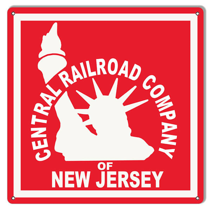 New Jersey Central Railroad Sign 12x12 Aged or New Styles Aluminum Metal Sign Vintage Style Retro Home Decor Garage Art RG6631