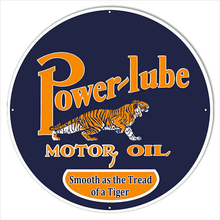 Power lube Smooth Motor Oil Large Aluminum Metal Sign 4 Sizes Available Vintage Style Retro Garage Art RG