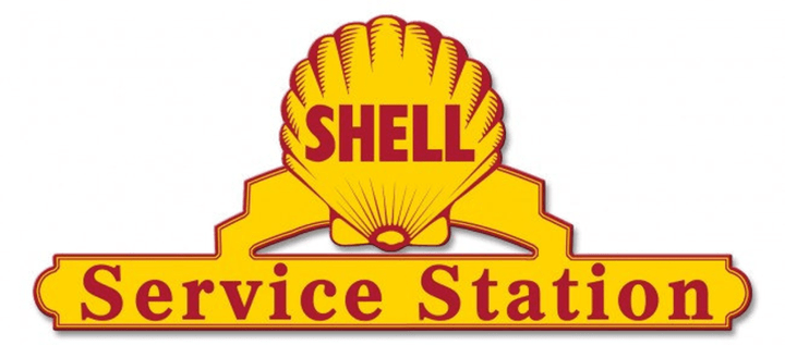 Shell Gas Service Station Sign 25 x 11 Powder Coated Steel Vintage Style Retro Gas Oil Garage Art Wall Decor SHL246 PS