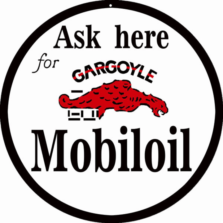 Mobiloil Gargoyle Motor Oils Metal Sign 4 Sizes Available Vintage Style Retro Garage Art RG