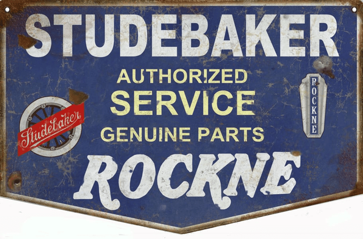 Studebaker Service Sign Vintage Aged Style Custom Shape 2 Sizes 22 Gauge Metal Vintage Style Retro Garage Art RG