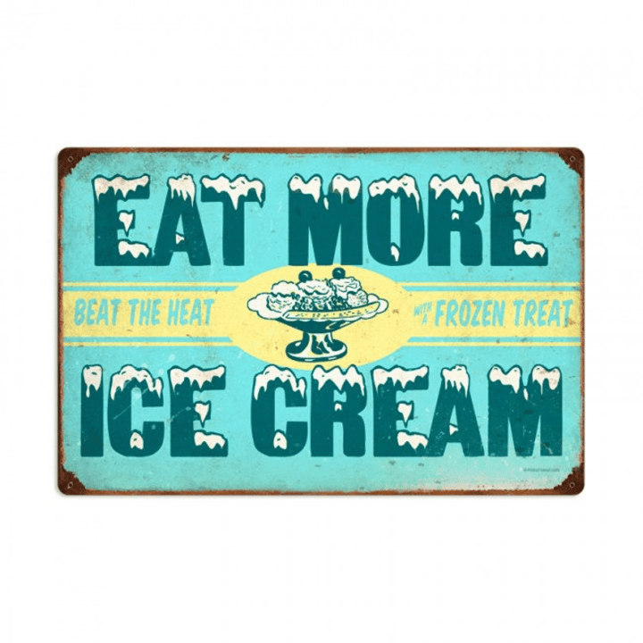 Ice Cream Retro Planet advertising metal sign vintage style Diner Cafe Signs home decor wall art