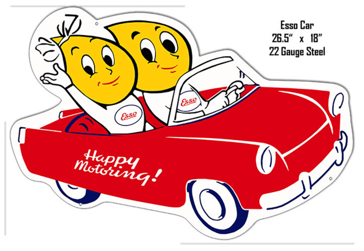 Esso Happy Motoring Motor Oil Laser Cut Metal Sign Vintage Style Retro Garage Art RG8610s