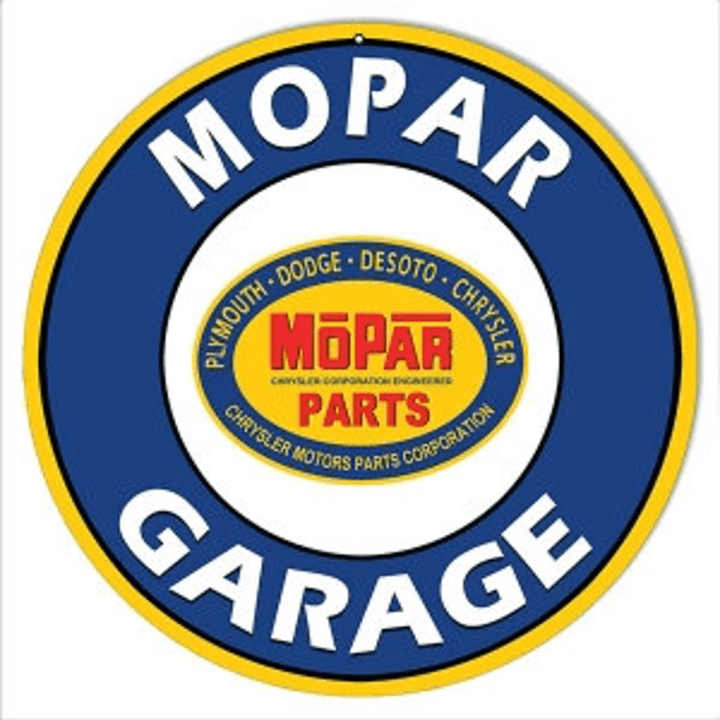 Mopar Garage 4 Sizes 22 Gauge Metal Sign Vintage Style Retro Reproduction Garage Wall Art RG