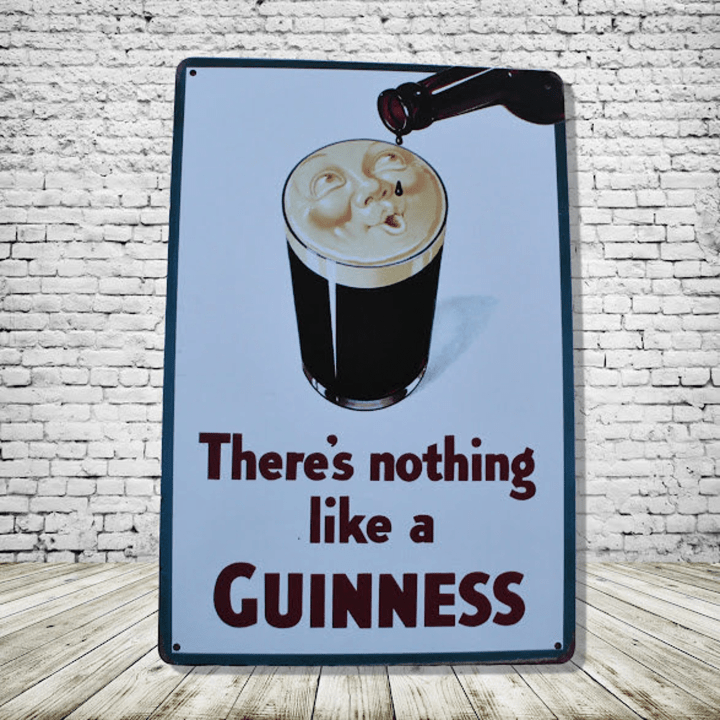 Nothing Like Guinness Beer Vintage Antique Style Collectible Tin Sign Metal Wall Decor Garage Man Cave Game Room Bar Fast Shipping