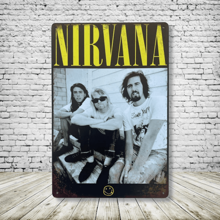 Nirvana Vintage Antique Style Collectible Tin Sign Metal Wall Decor Garage Man Cave Game Room Bar Fast Shipping