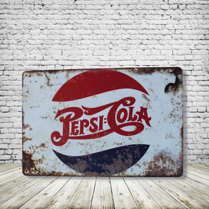 Pepsi Cola Vintage Antique Style Collectible Tin Sign Metal Wall Decor Garage Man Cave Game Room Bar Fast Shipping
