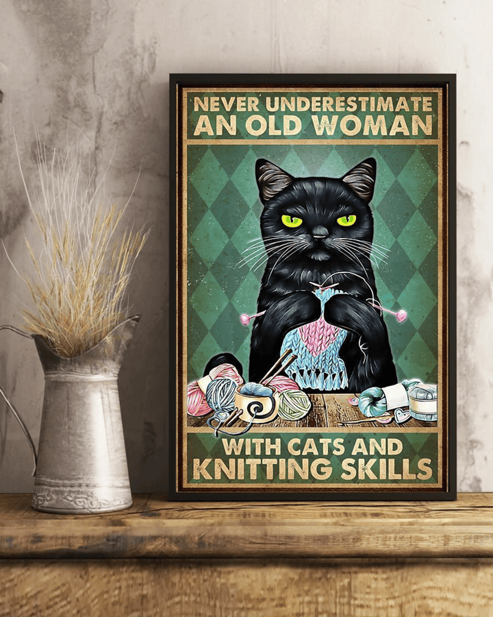 Funny Black Cat Aluminum Sign