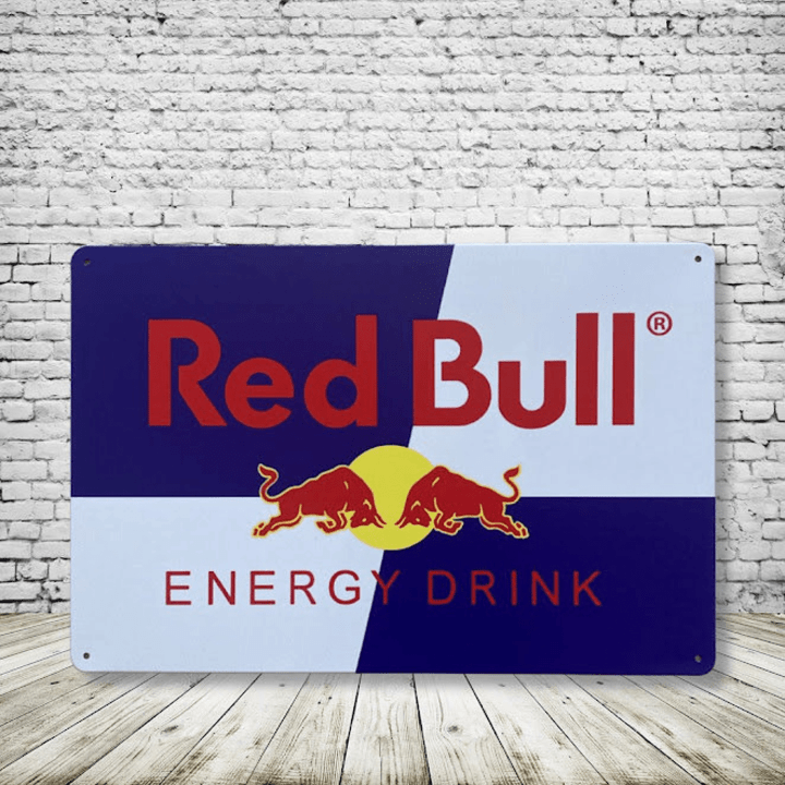 Red Bull Vintage Antique Style Collectible Tin Sign Metal Wall Decor Garage Man Cave Game Room Bar Fast Shipping