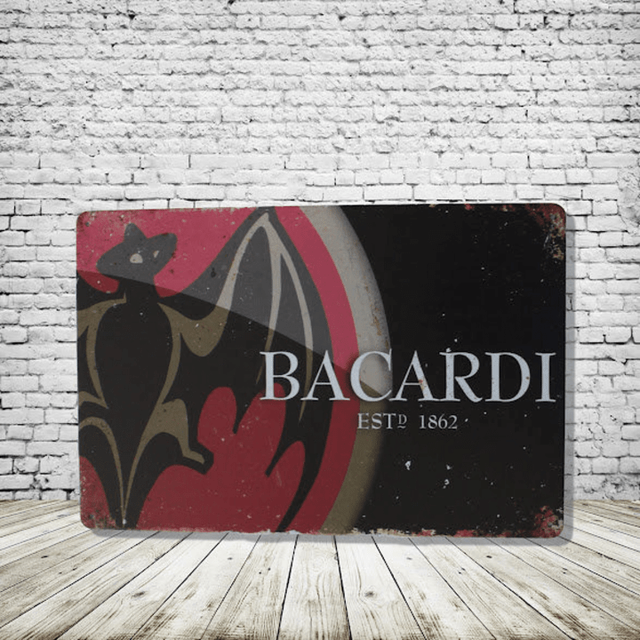Bacardi Vintage Style Antique Collectible Tin Sign Metal Wall Decor Garage Man Cave Game Room Bar Fast Shipping