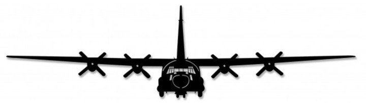 C 130 Transport Plane Laser Cut Silhouette Metal Art Sign 46 x 12 Military Aviation Wall Decor Art PS 882