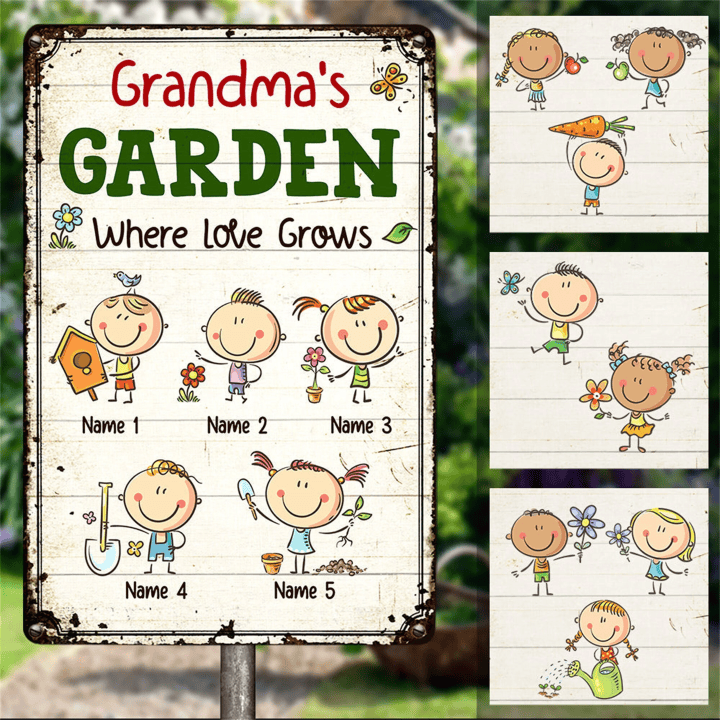 Personalized Mom Grandma Garden Metal Sign Mothers Day Gift Daughter Décor Mothers Day Décor