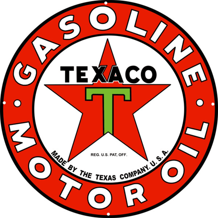 Texaco Gasoline Motor Oil Sign 22 Gauge Metal 4 Sizes Vintage Style Retro Garage Art RG