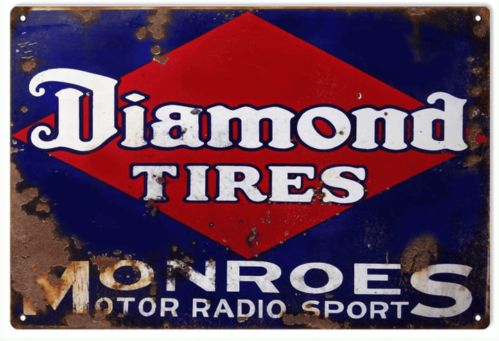 Diamond Tires Metal Sign 2 Sizes Available Vintage Style Retro Garage Art RG