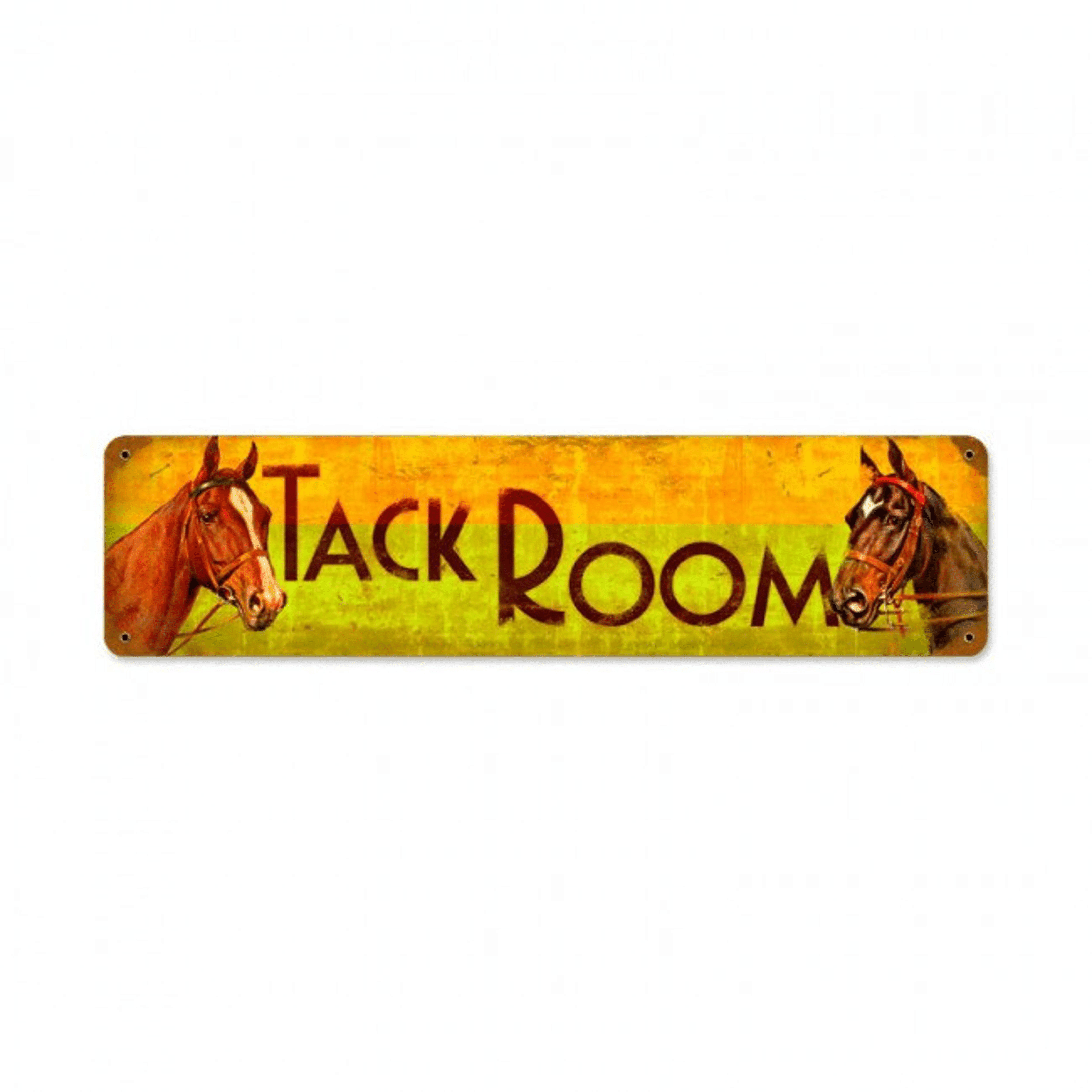 Tack Room metal art sign heavy gauge powder coated vintage style advertising sign rustic country home wall decor PS