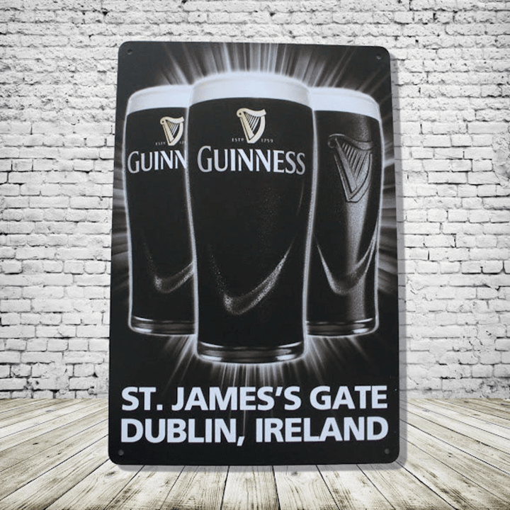 Guinness Beer Vintage Antique Style Collectible Tin Sign Metal Wall Decor Garage Man Cave Game Room Bar Fast Shipping