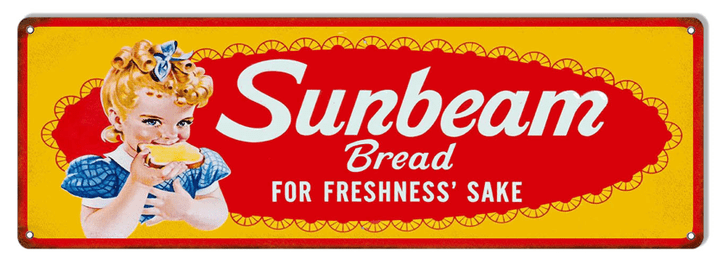 Sunbeam Bread Metal Sign 18 x 6 vintage style retro country advertising art wall decor RG