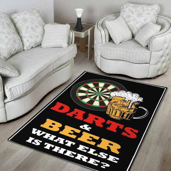 Dart And Beer Area Rug Carpet  Small (3x5ft)