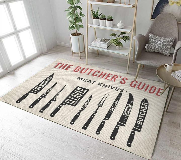 Cooking Knives Vintage Home Bar, Kitchen, Chef Art Area Rug Carpet  Small (3x5ft)