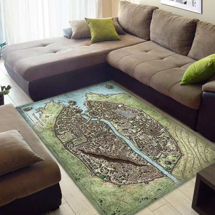 Dungeons & Dragons Neverwinter City Rectangle Rug Decor Area Rugs For Living Room Bedroom Kitchen Rugs Home Carpet Flooring TTG012890